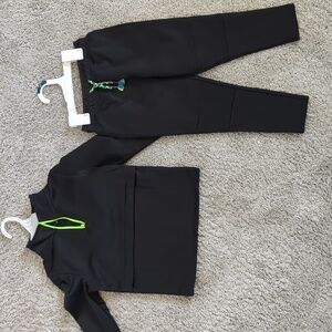 Toddler boys sweat pants + zip up sweater set